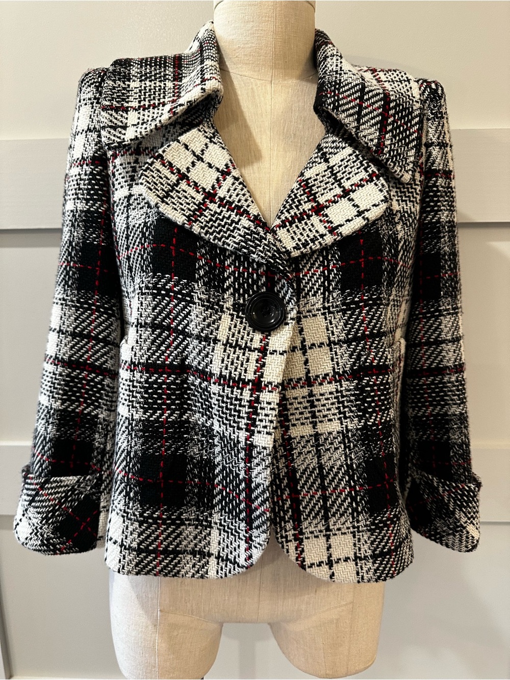 Ellen Tracy Houndstooth Jacket